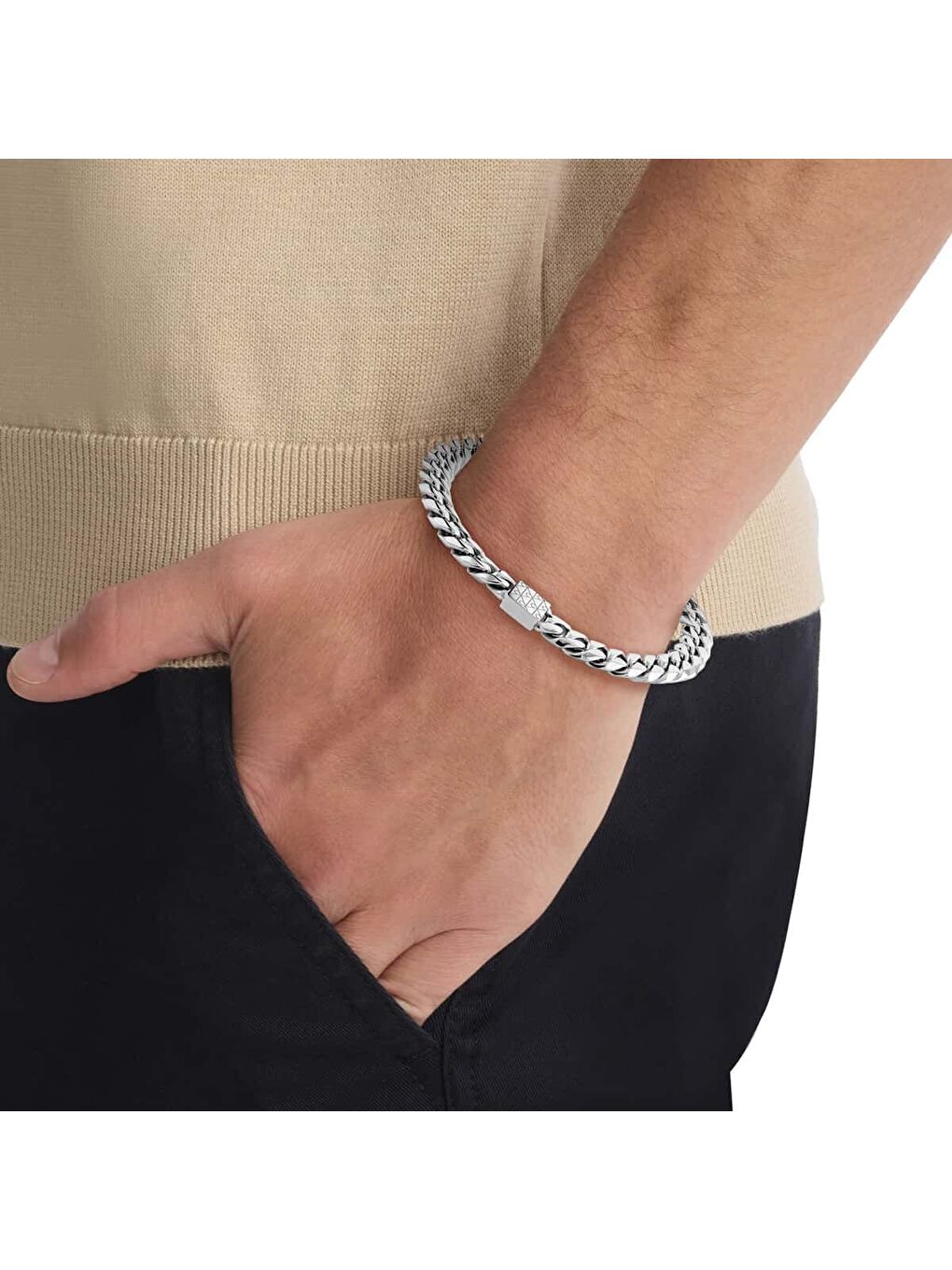 Gri CKJ35100091 Erkek Bileklik Seti-4