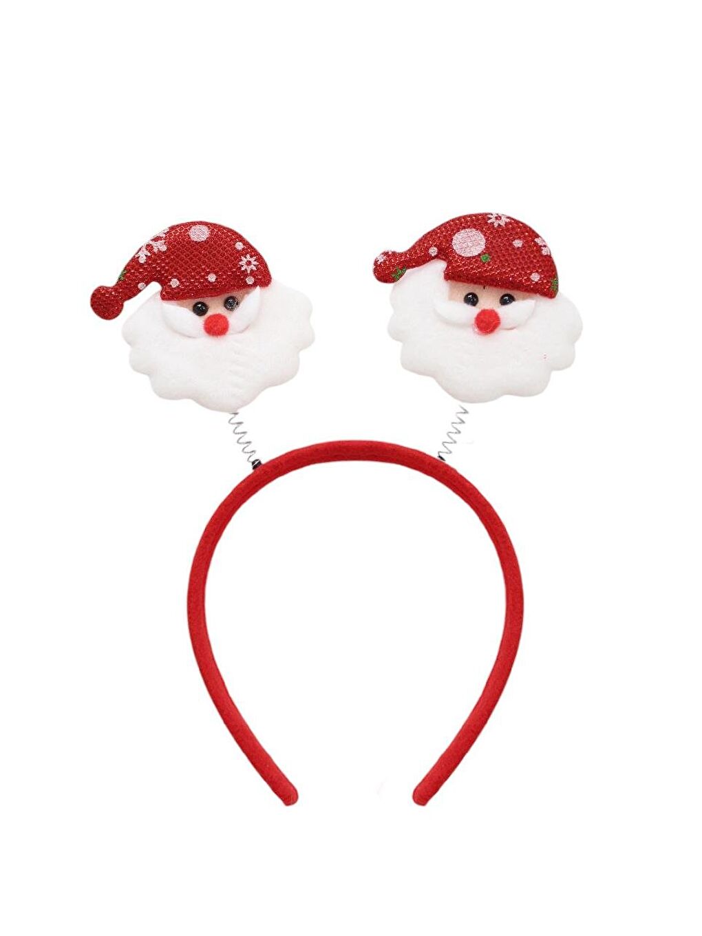 Yılbaşı Parti Tacı Noel Baba Figürlü Taç Kırmızı