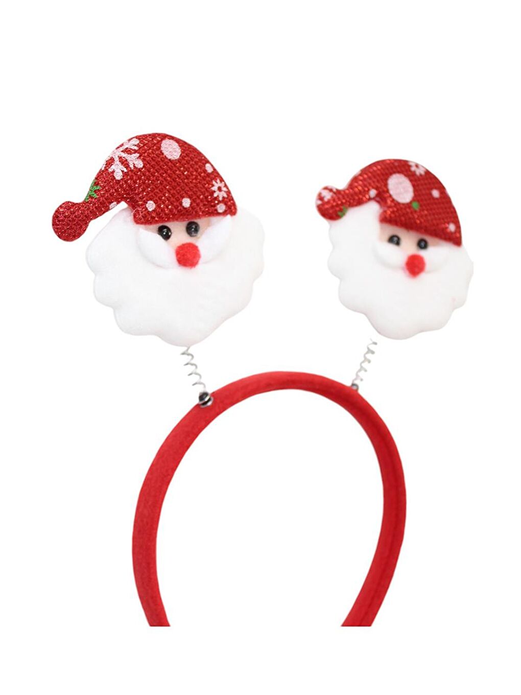 Yılbaşı Parti Tacı Noel Baba Figürlü Taç Kırmızı-1