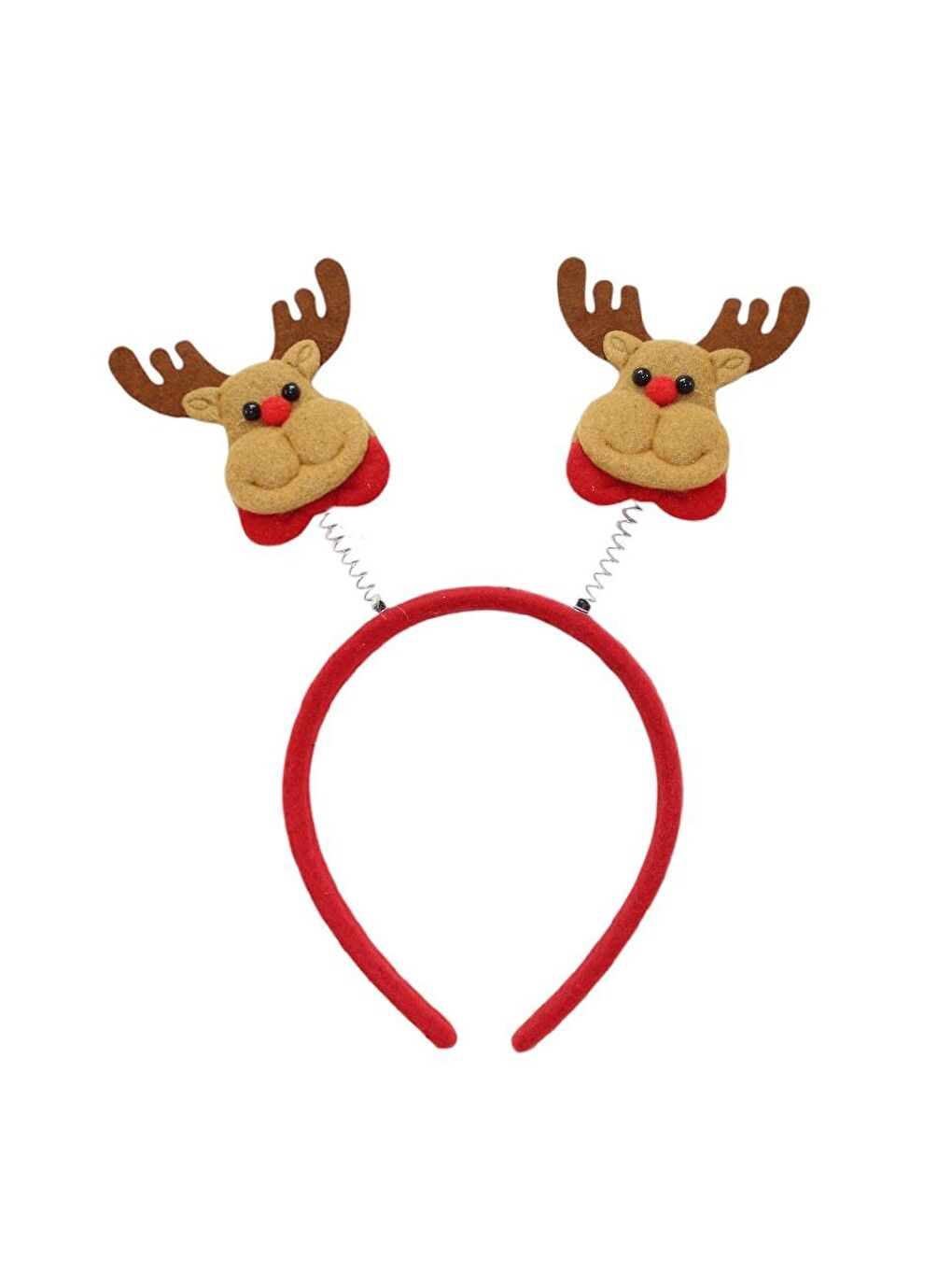 Kırmızı Yılbaşı Parti Tacı Geyik Figürlü Taç