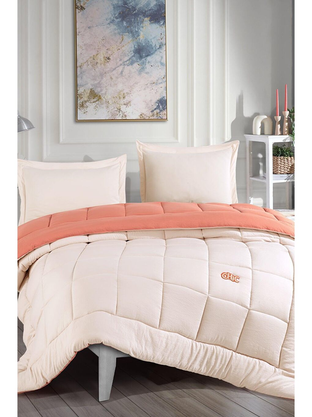 Violet Comfort Uyku Seti Çift Kişilik Ekru