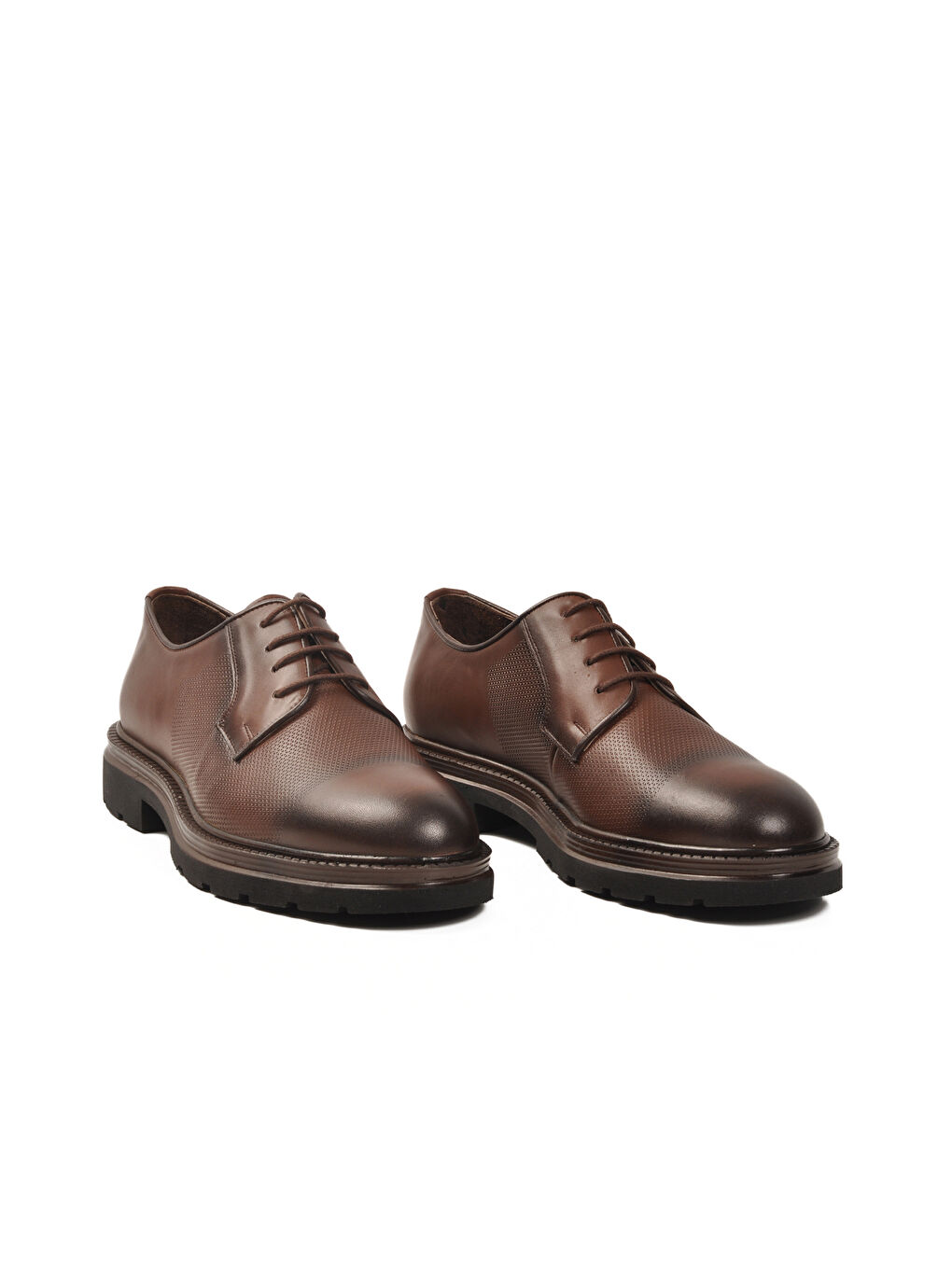 Kahverengi Kahve Hakiki Deri Erkek Casual Ayakkabı 201-26K M-2