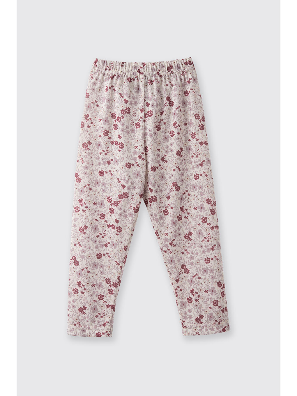 Kız Bebek Çiçek Desenli Ekru Tayt-2