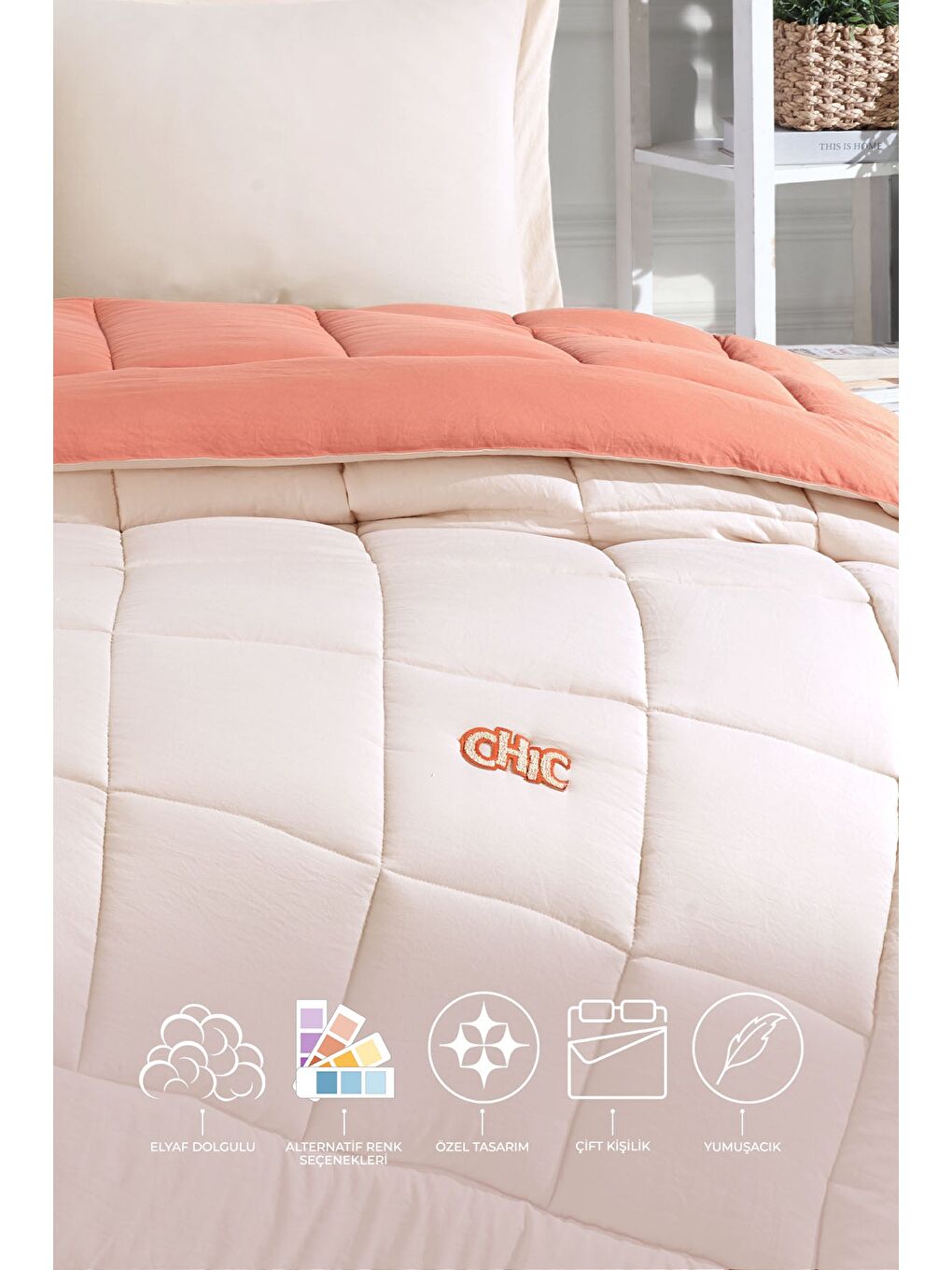 Violet Comfort Uyku Seti Çift Kişilik Ekru-1