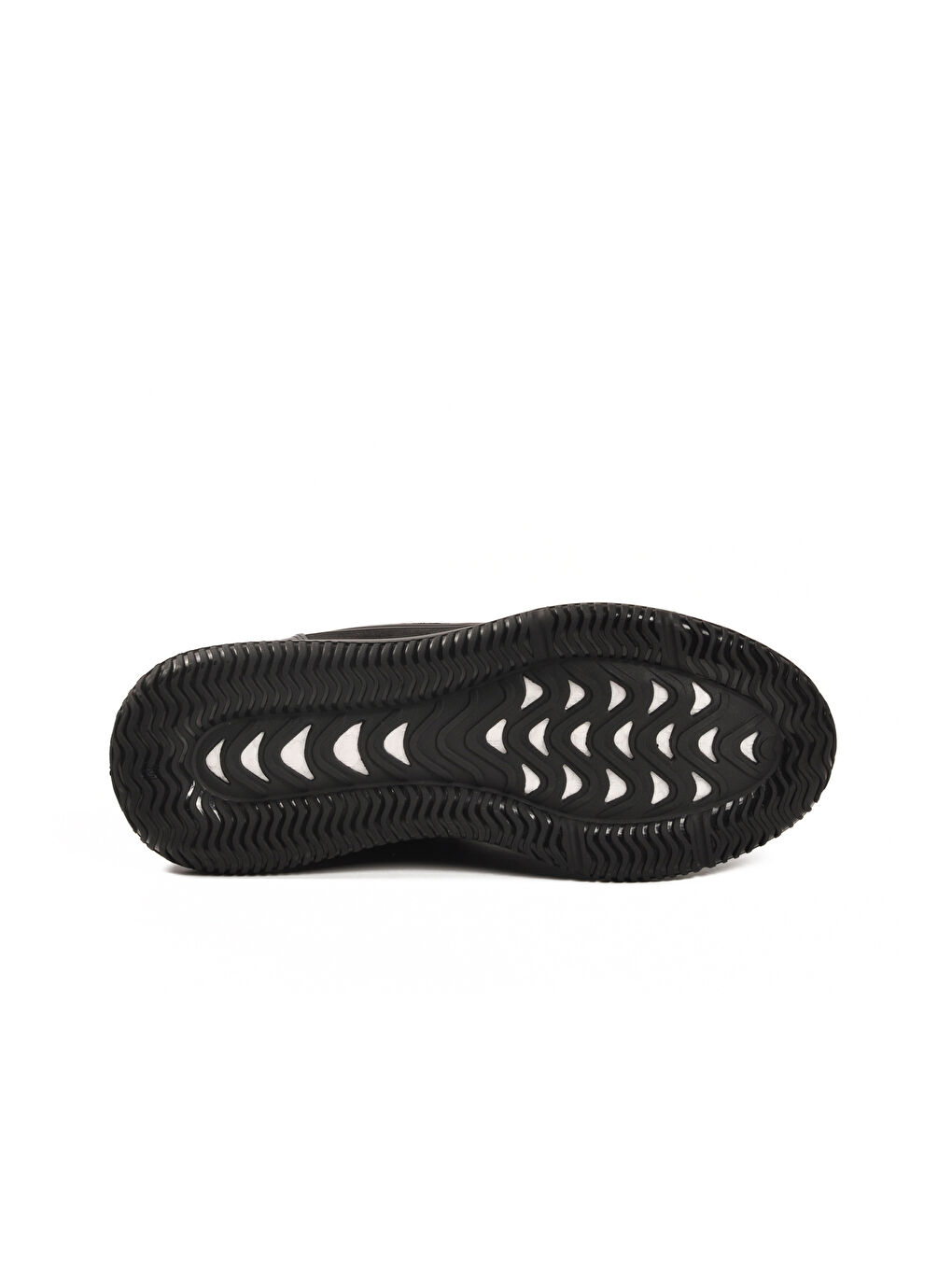 Siyah Hakiki Deri Kaymaz Taban Elastik Bağcıklı Erkek Sneaker E053 M-4