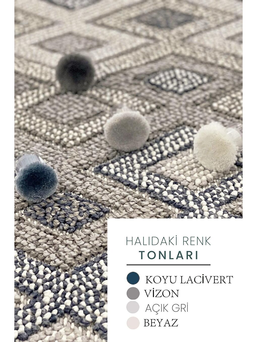 Konfor Halı Karışık Konfor Beverly 2262 Modern Dokuma Bukle Halı-100x200 - 3