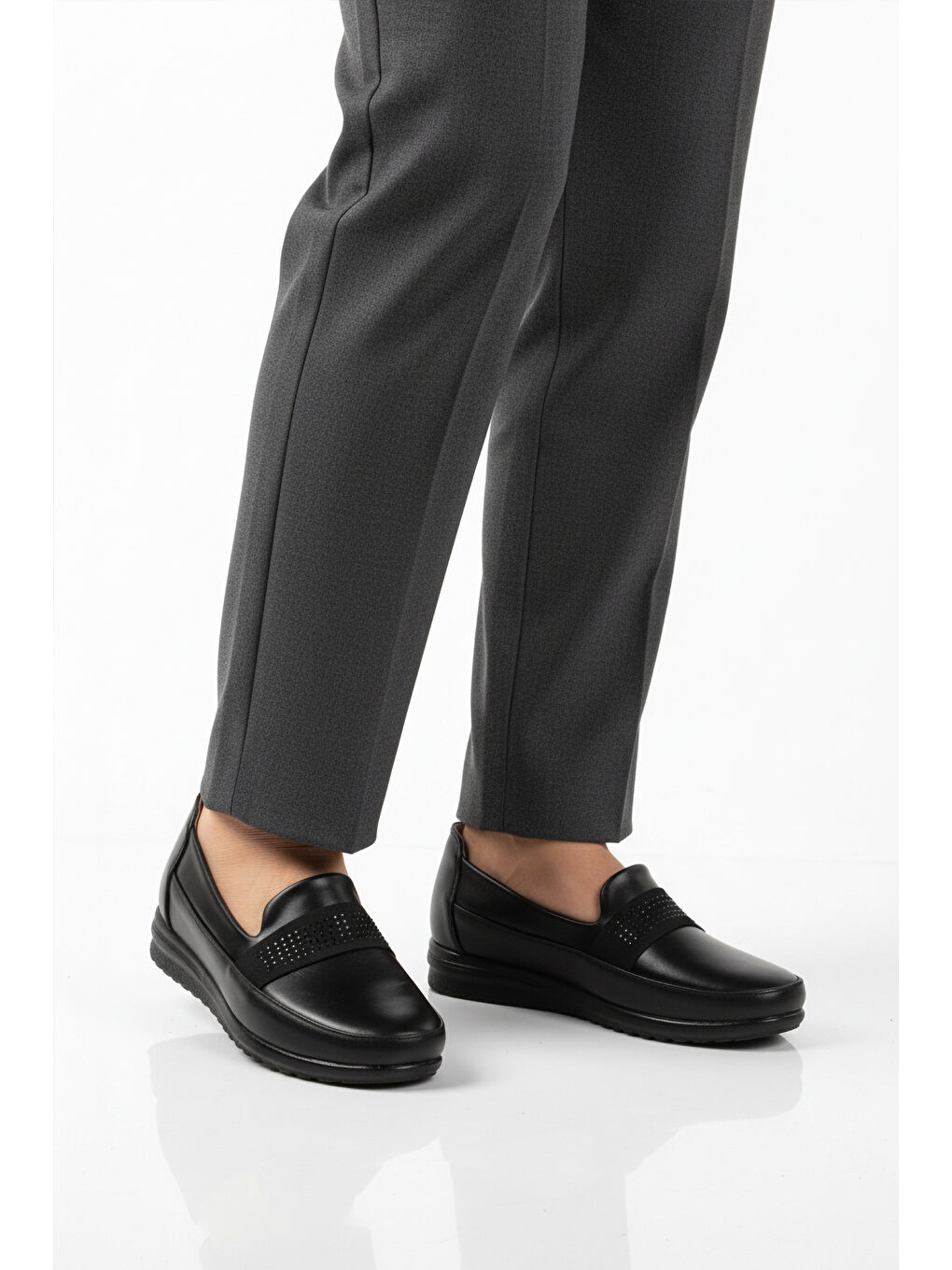 Siyah Jel Taban Anatomik Kadın Casual Ayakkabı 216-25K Z