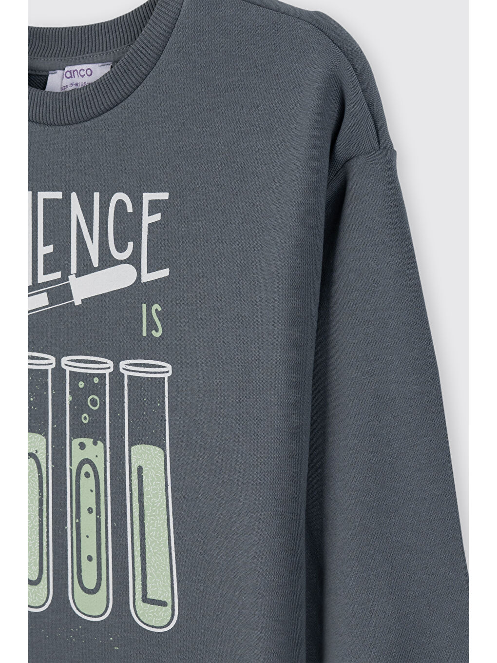 Erkek Çocuk Baskılı Petrol Sweatshirt-6