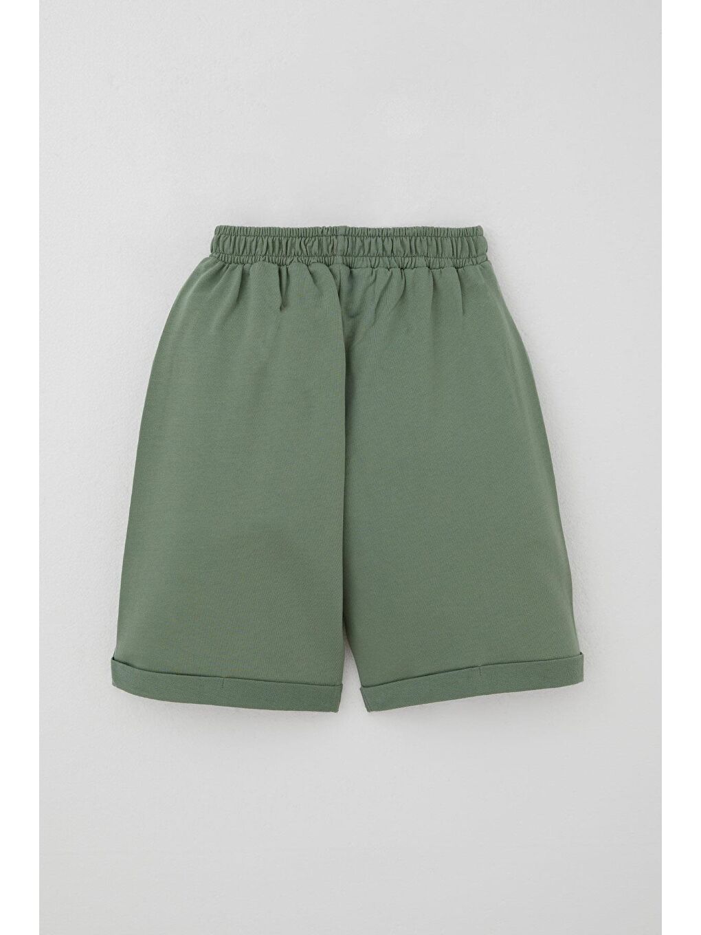 Erkek Çocuk Şortlu Takm Yazı Baskılı Beli Lastikli Cepli Bej (6-12 Yaş)-4