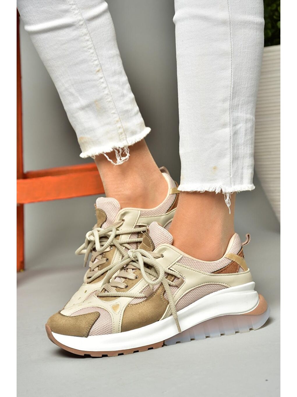 Bej S9734131 Vizon Kadın Sneakers-2