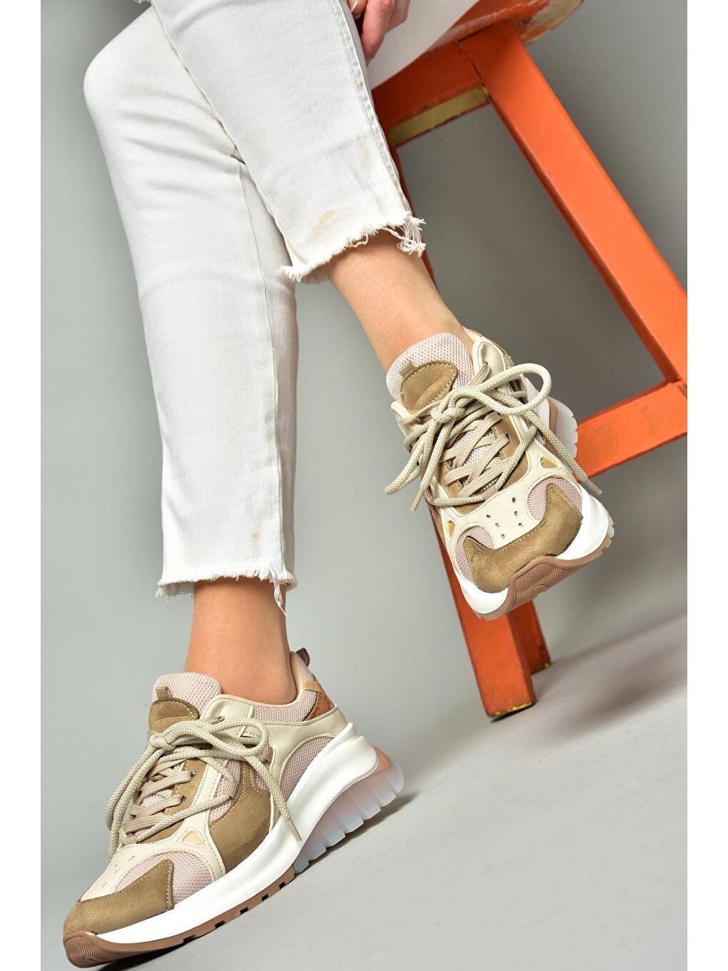 Bej S9734131 Vizon Kadın Sneakers-3