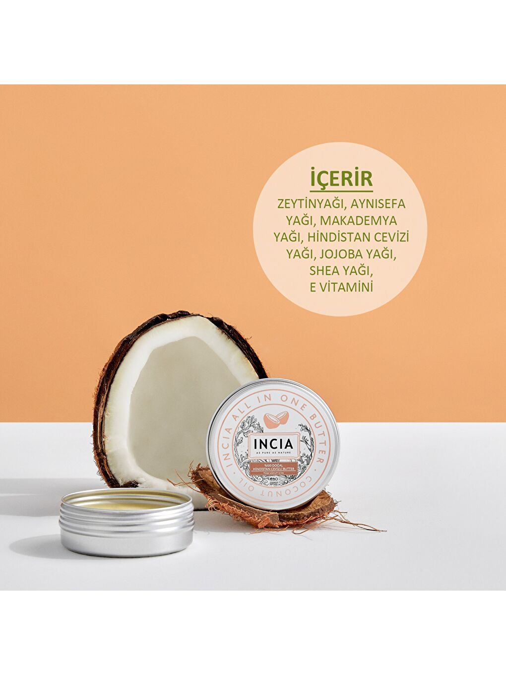 %100 Doğal Tüm Vücut İçin Butter Yoğun Nemlendirici Krem Hindistan Cevizli Organik Vegan 50 ml-2