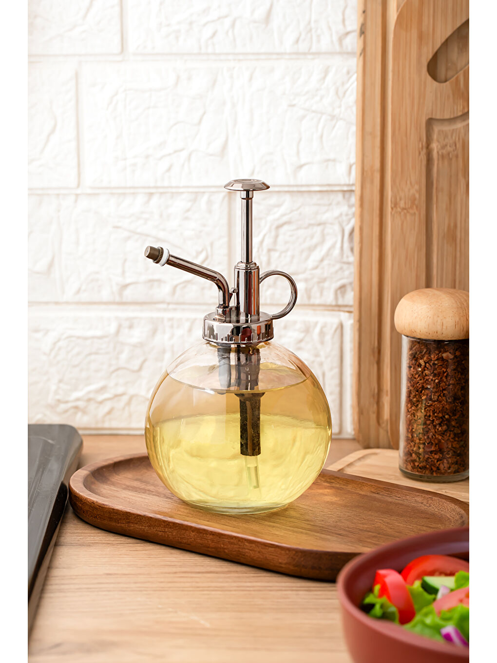 15729 350 Ml Cam Yağlık Sirkelik Yağdanlık Şişesi Pembe-1