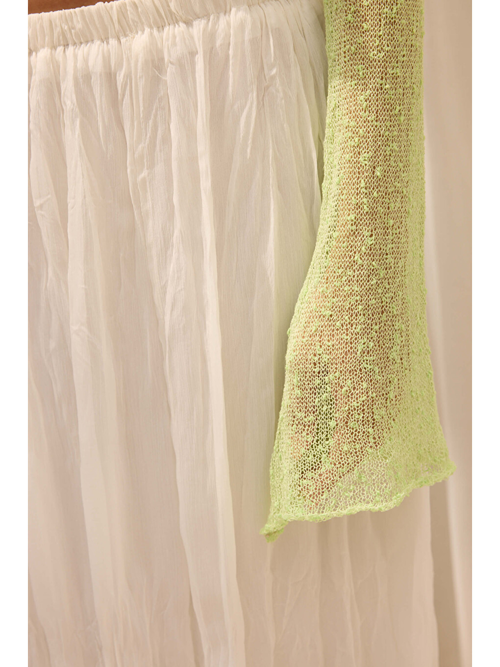Yenka Basic İnce Yeşil Triko Crop-7