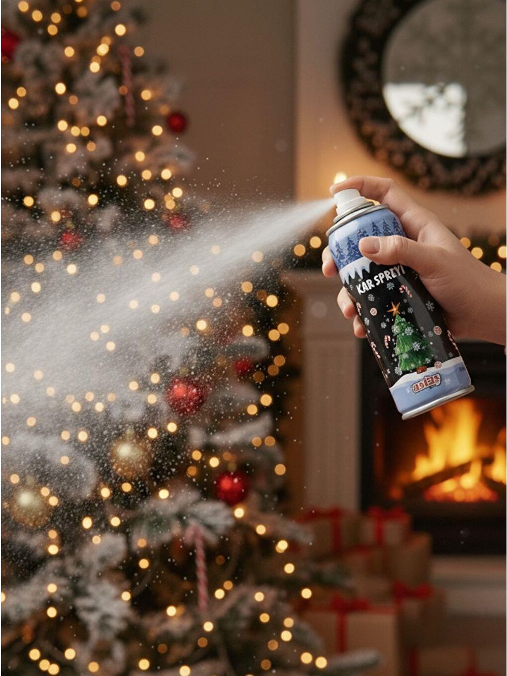 Beyaz Kar Spreyi – Yılbaşı ve Parti Dekorasyonu İçin Yapay Kar Efekti (Snow Spray)