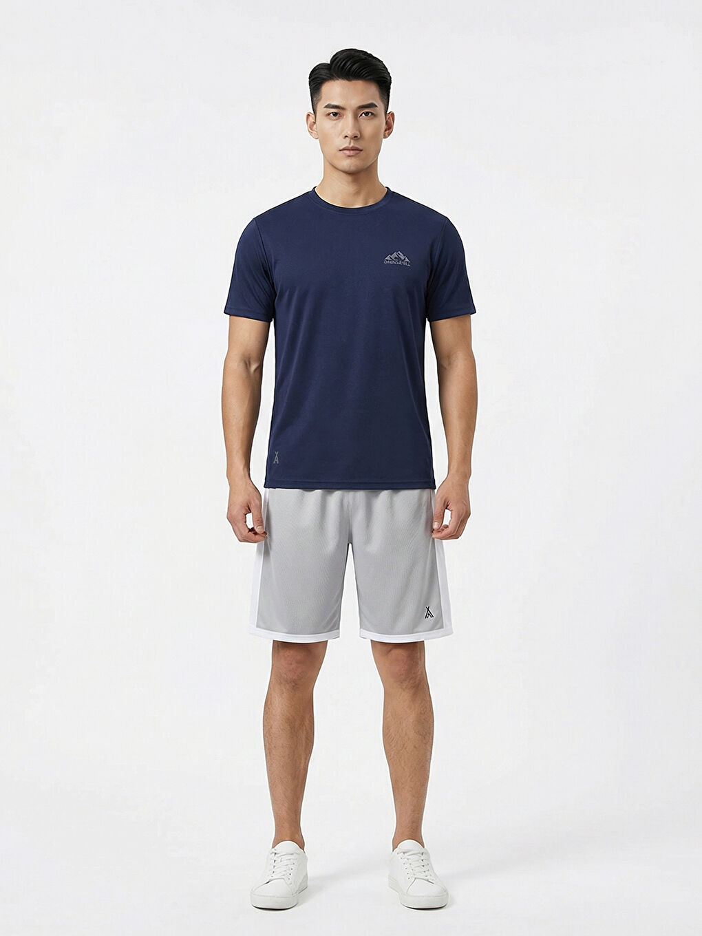 Lacivert Erkek Outdoor Activewear T-shirt-5