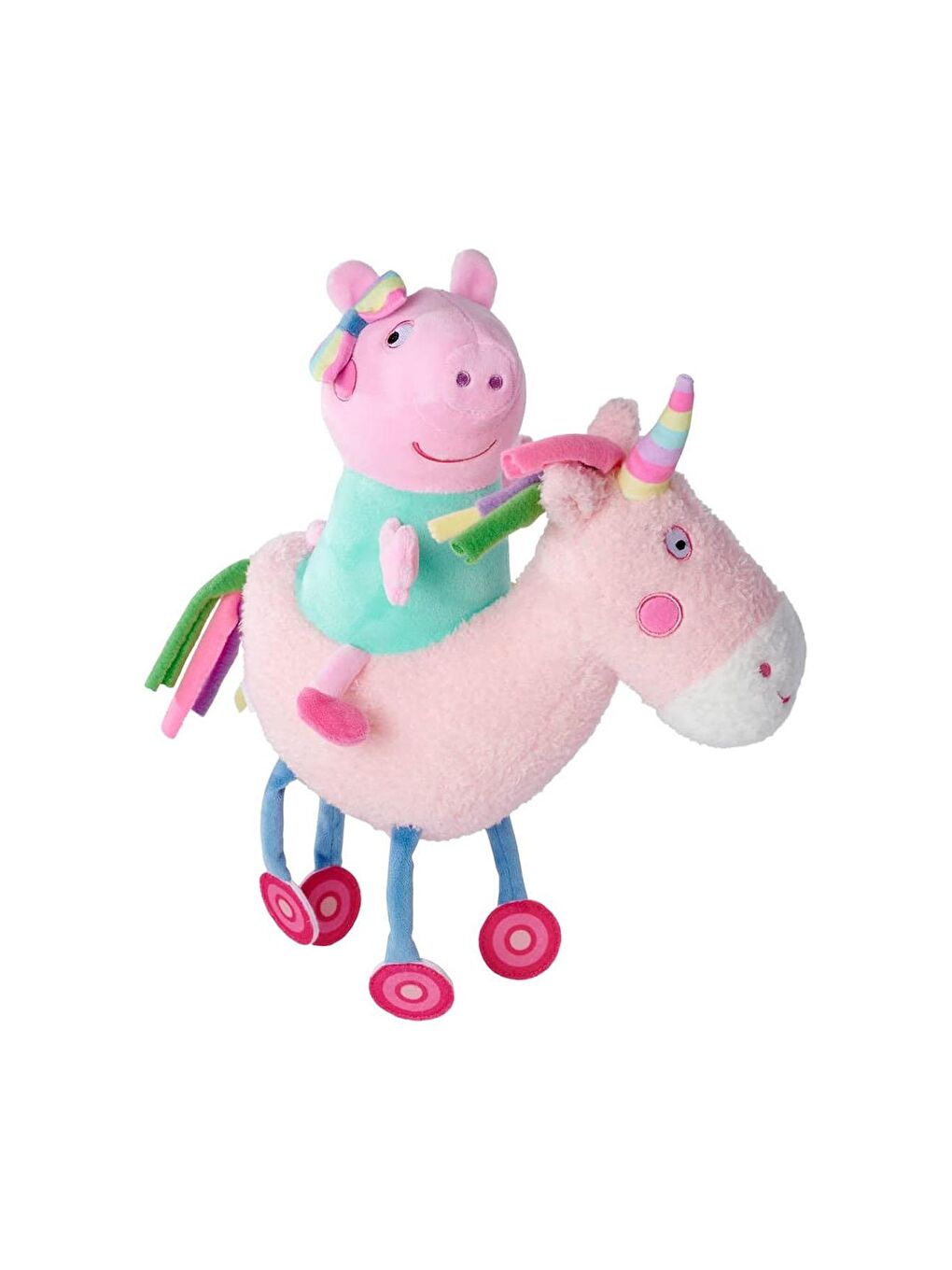 Peppa Pig Beyaz-Renklibaskı Peppa ve Unicorn Peluş