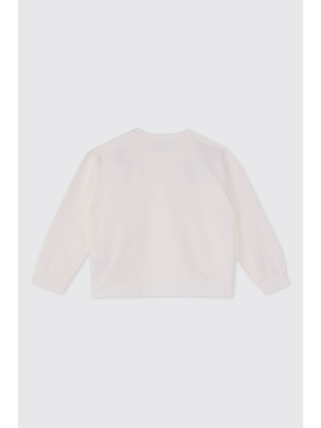 Kız Çocuk Nakış Detaylı Ekru Sweatshirt-3