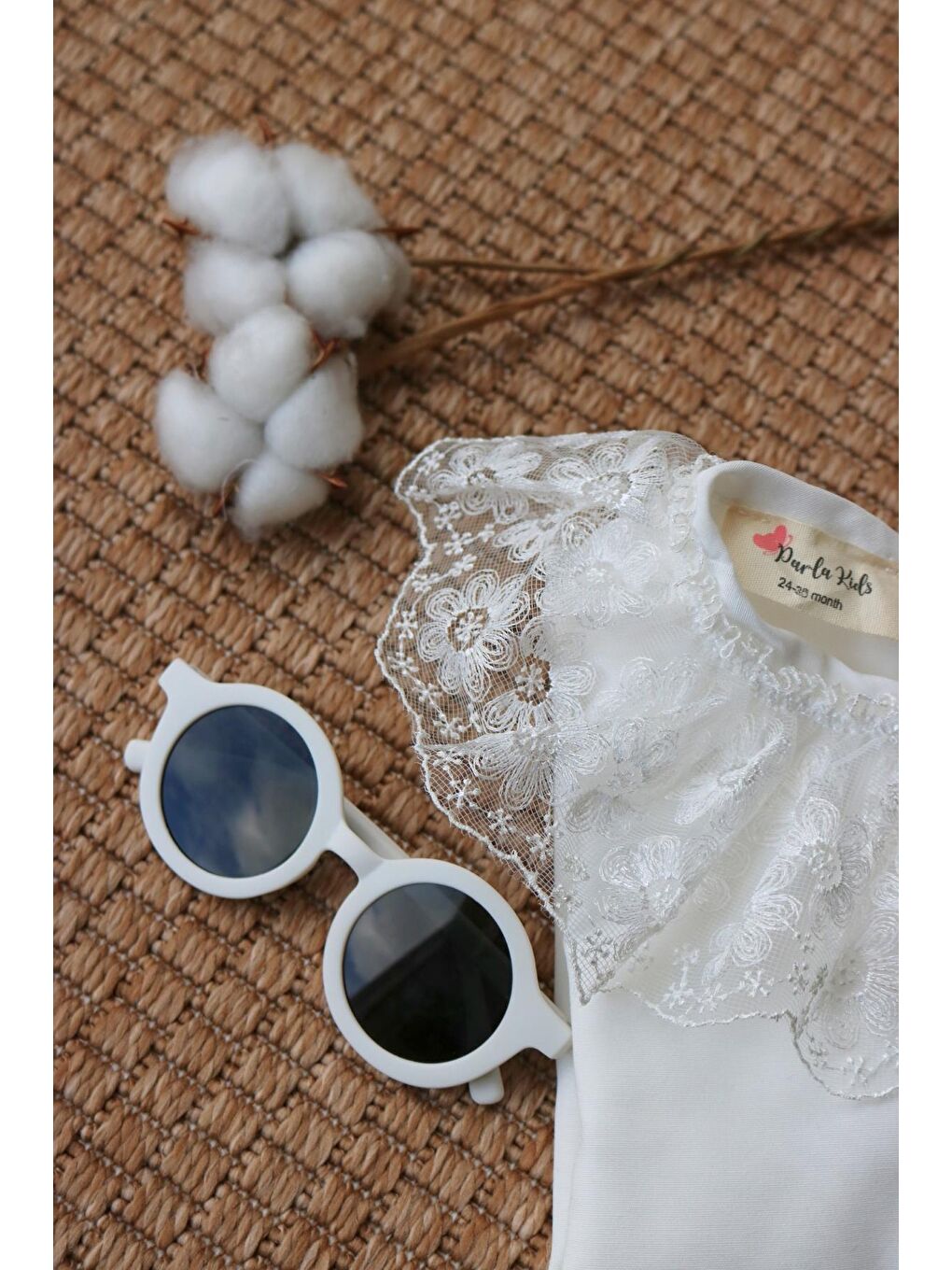 Kız Çocuk Ekru Dantel Detaylı Uzun Kollu Çıtçıtlı Bluz Gömlek Body-8