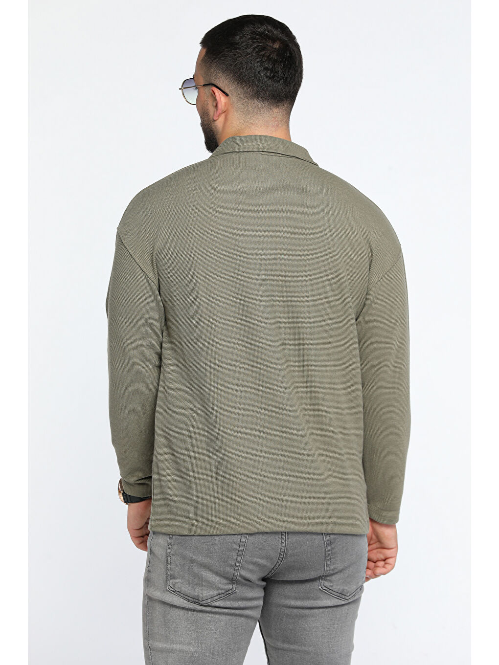 Mishar İtalia Haki Erkek Polo Yaka Sweatshirt - 2