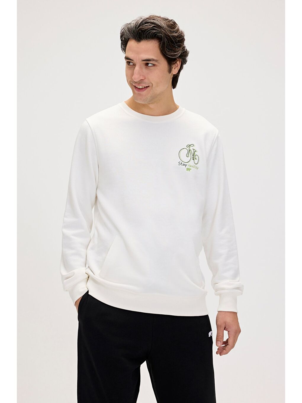 Bad Bear Beyaz Runway Beyaz Erkek Baskılı Sweatshirt - 3