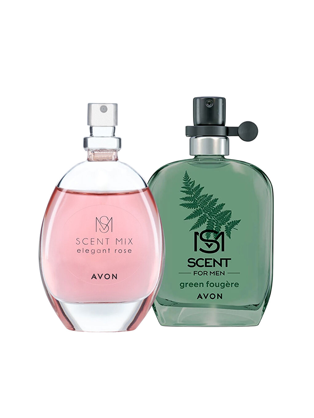 AVON Scent Mix Elegant Rose Kadın Parfüm ve Green Fougere Erkek Parfüm Paketi