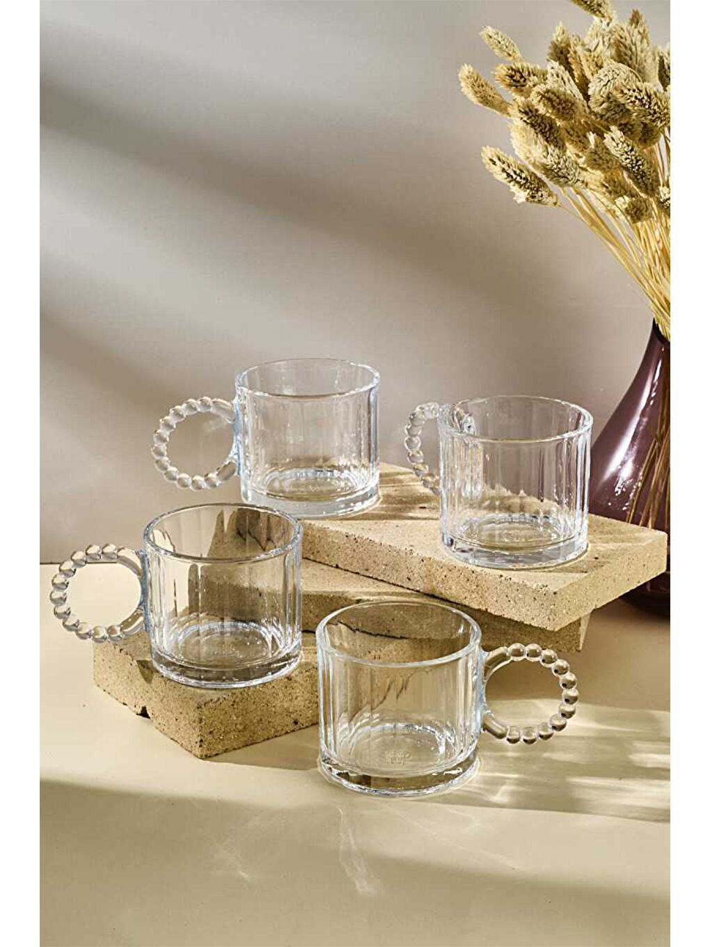 Renksiz 15920 Ringo Line 4lü Cam Kupa Takımı Bardak Seti 200 ml