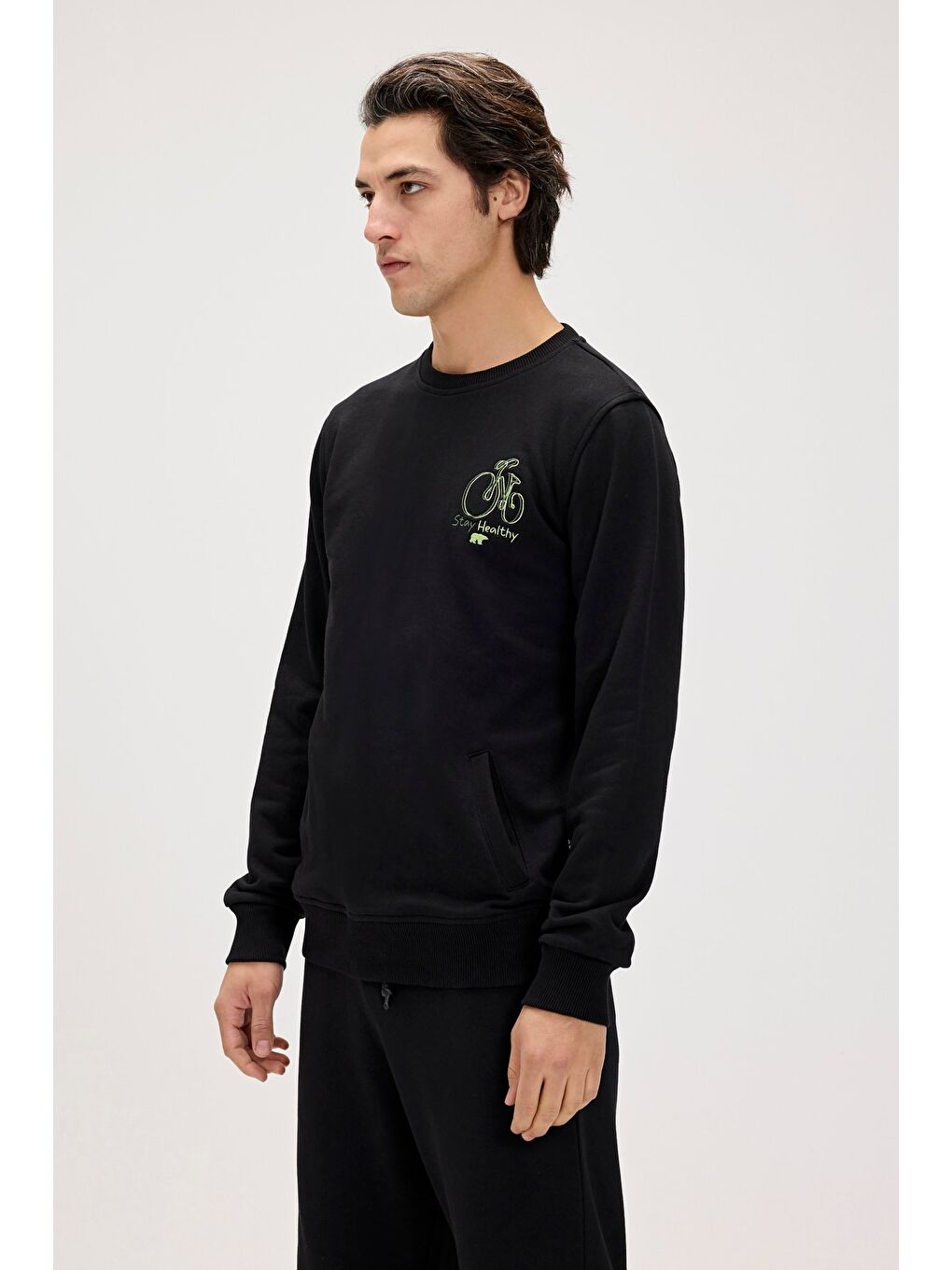 Bad Bear Siyah Runway Siyah Erkek Baskılı Sweatshirt - 4