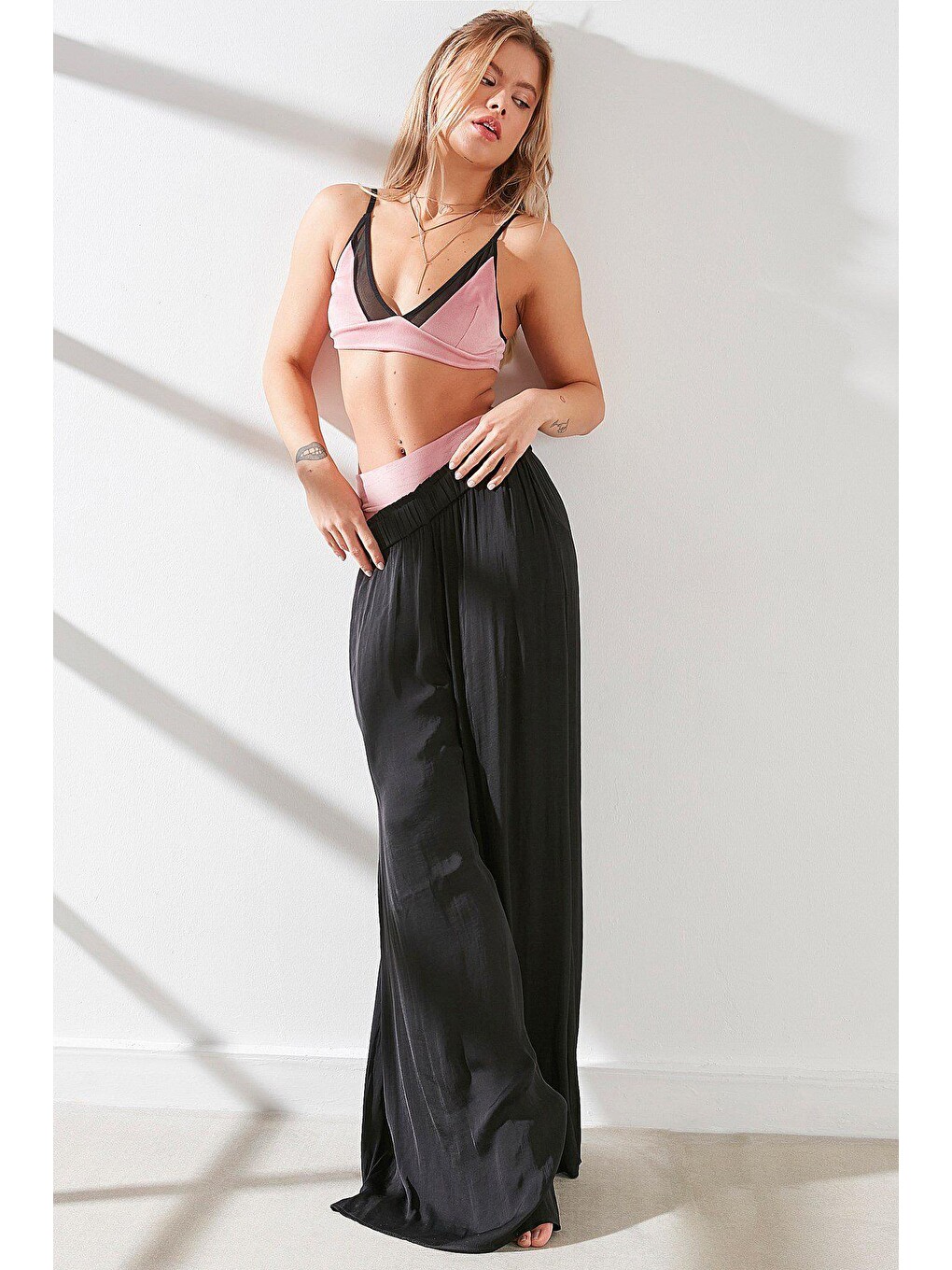 Pembe Şortlu Kadife Bralet Takım 9073 Gül Kurusu-6
