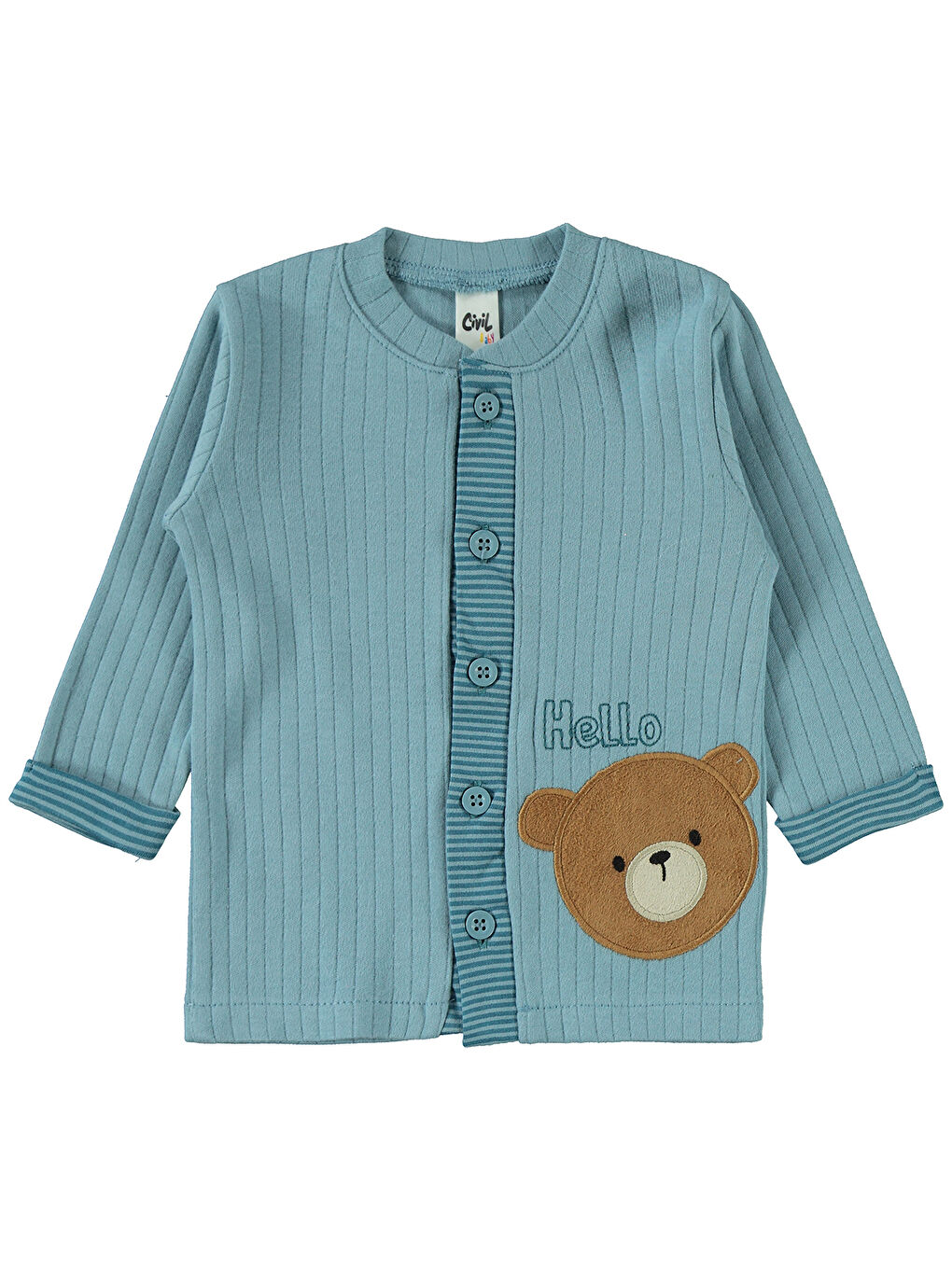 Civil Açık Mavi Baby Erkek Bebek Pijama Takımı 1-9 Ay Soft Mavi - 2