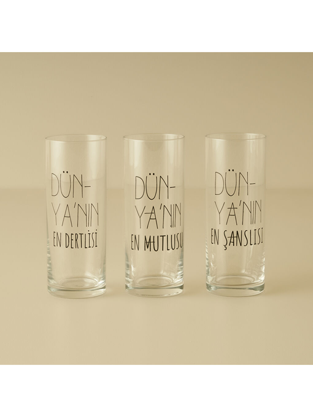 Moods 6 lı Bardağı Siyah  180 cc