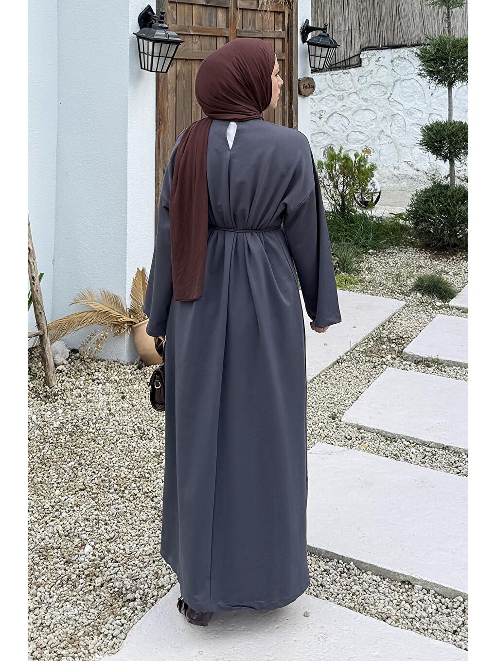 İki İplik Elbise Antrasit-3