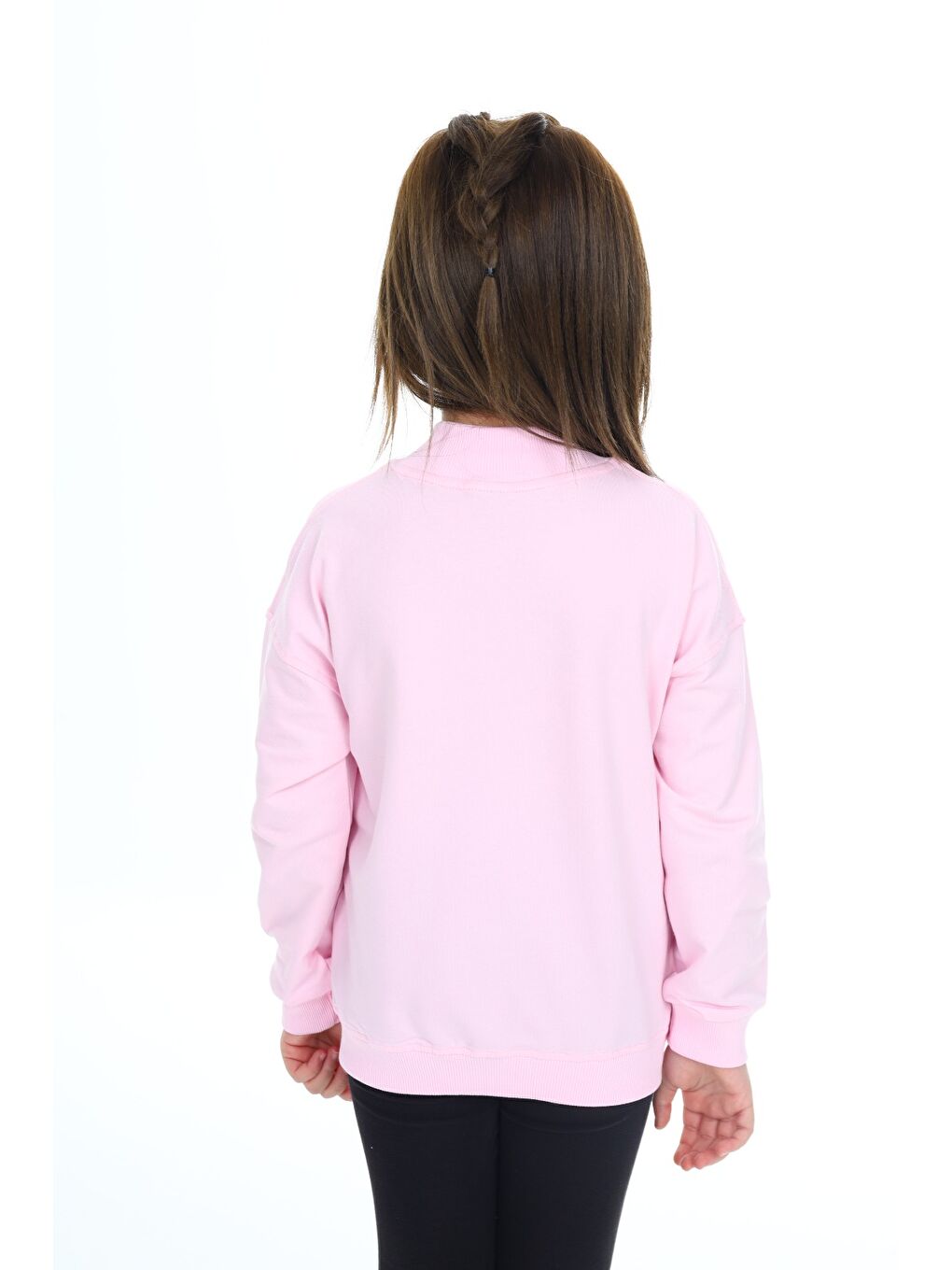 Pembe Kız Çocuk Baskılı Hırka-4