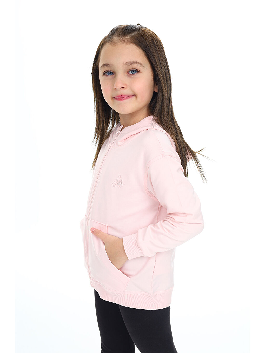 Pembe Kız Çocuk Nakışlı Hırka-2