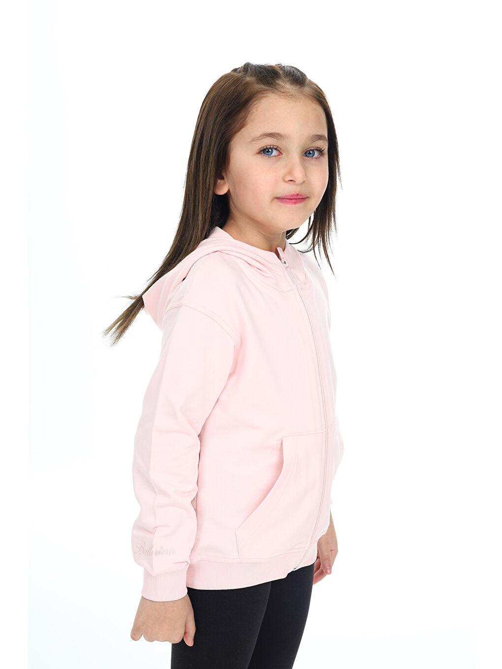 Pembe Kız Çocuk Nakışlı Hırka-3