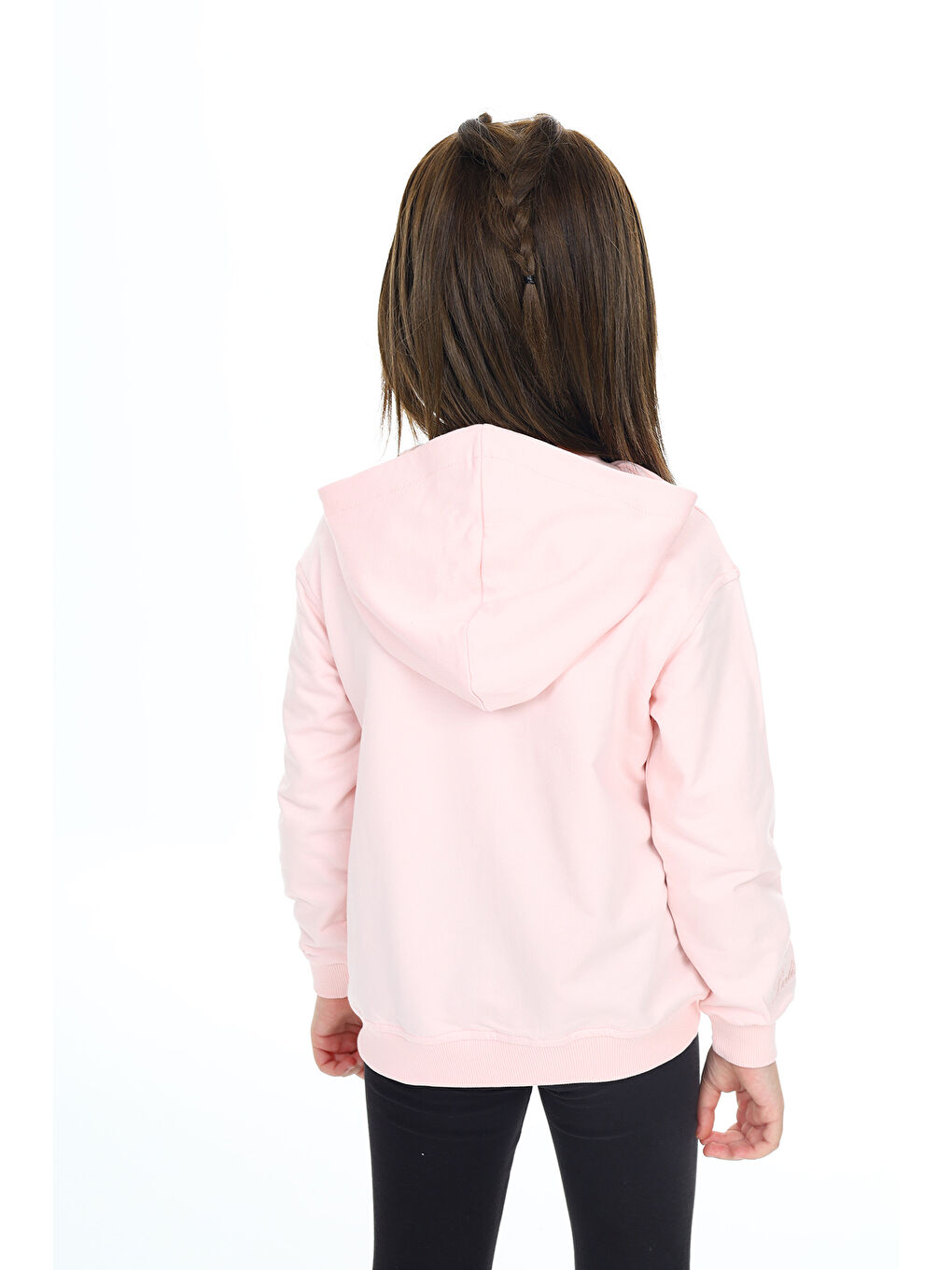Pembe Kız Çocuk Nakışlı Hırka-4