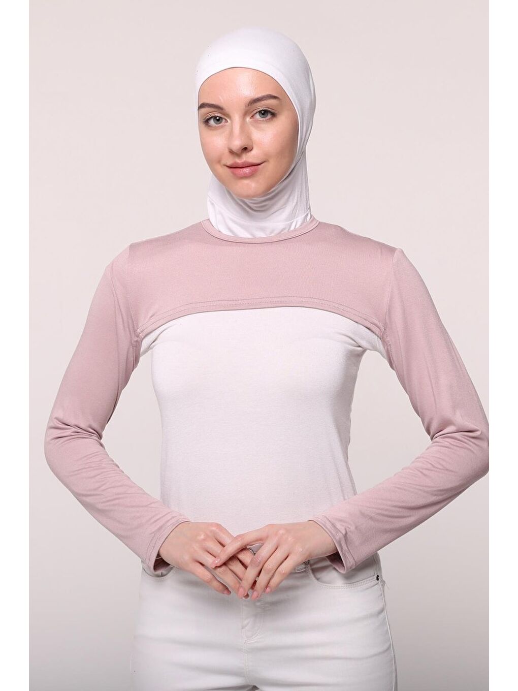 Altobeh Pembe Sıfır Yakalı Boyunluklu Kolluk