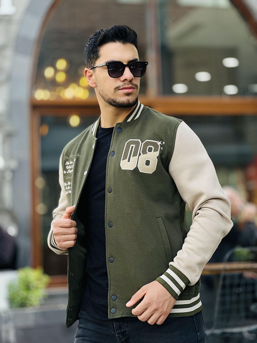 Erkek 08 Kolej Ceket Regular Fit-Haki-1