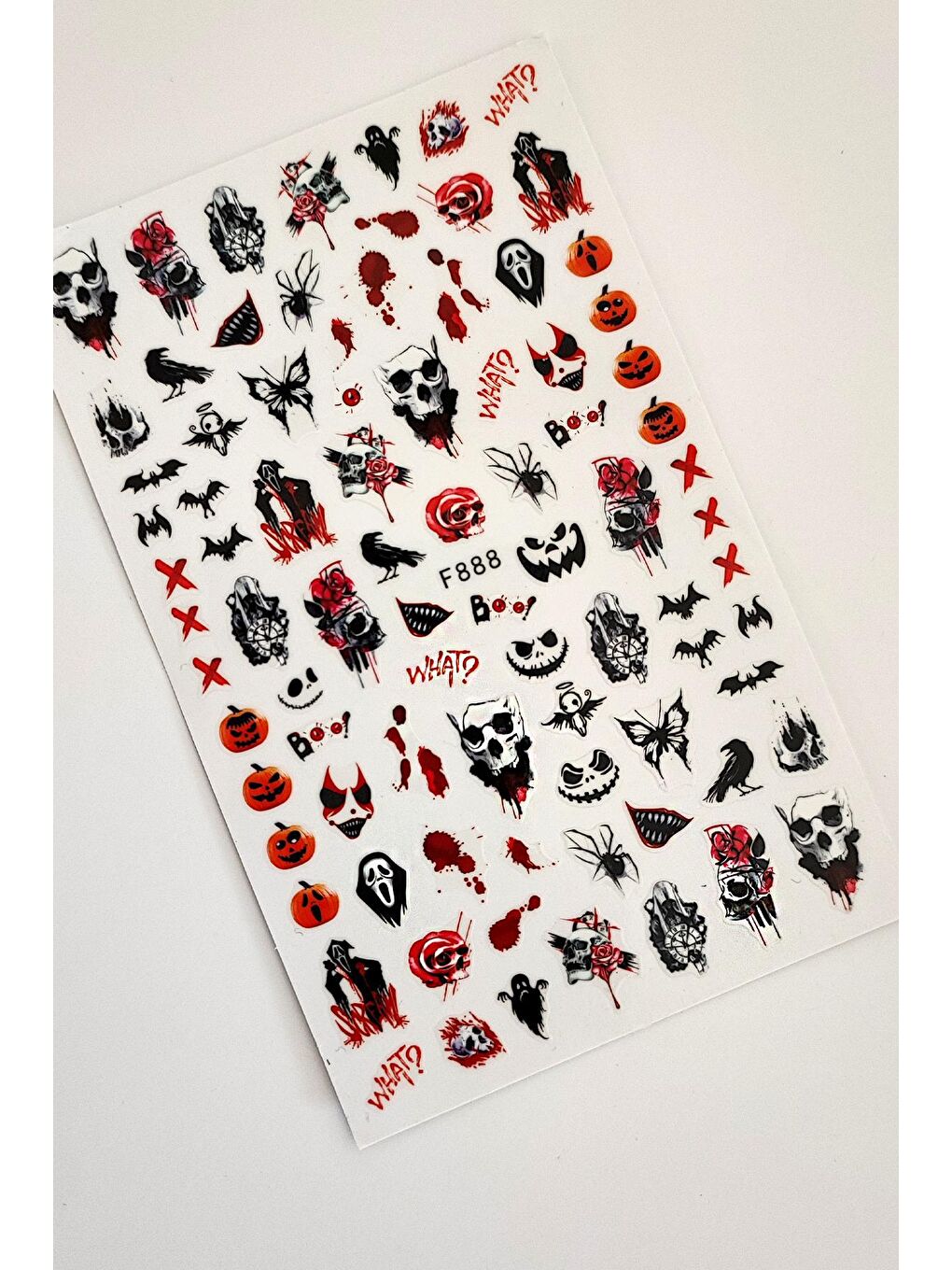 New Obsessions Beyaz Halloween Cadılar Bayramı Tırnak Sticker Nail Art Süsü