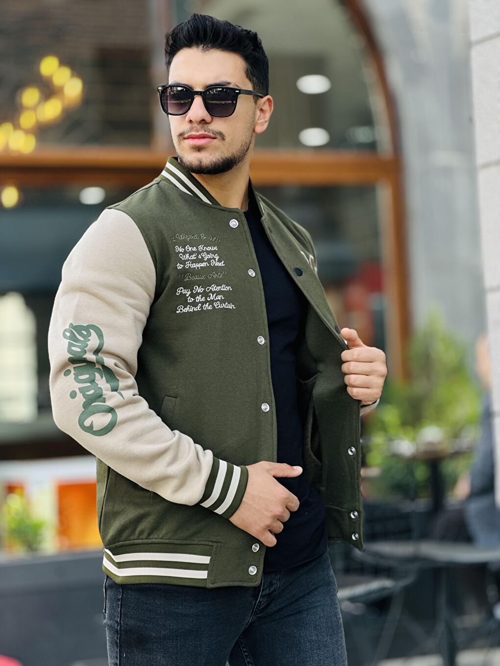 Erkek 08 Kolej Ceket Regular Fit-Haki-2