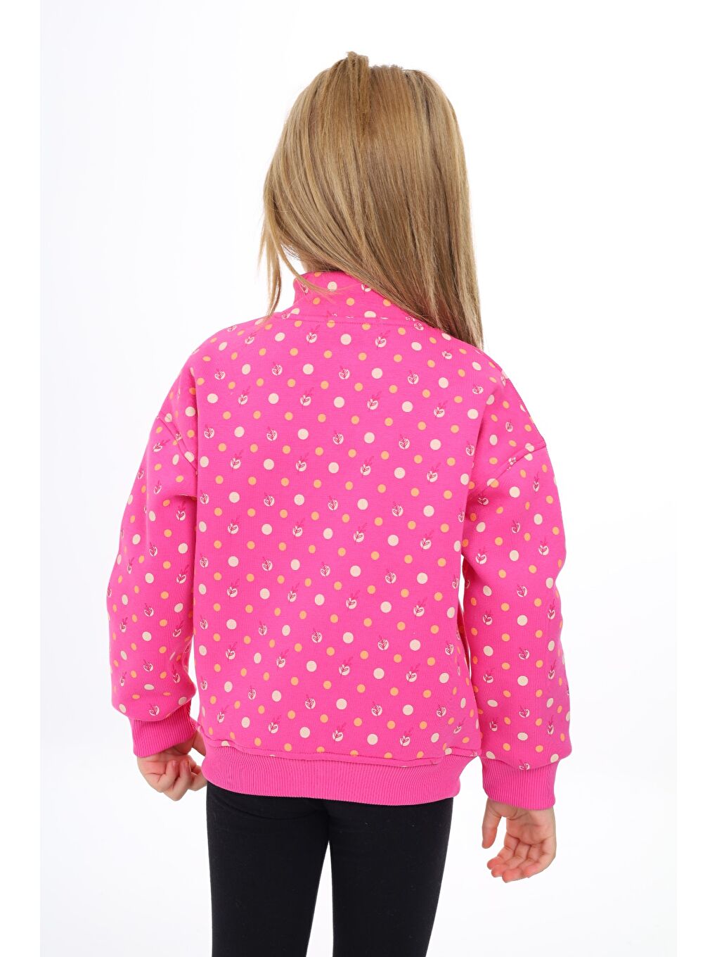 Fuşya Kız Çocuk Baskılı Hırka-4