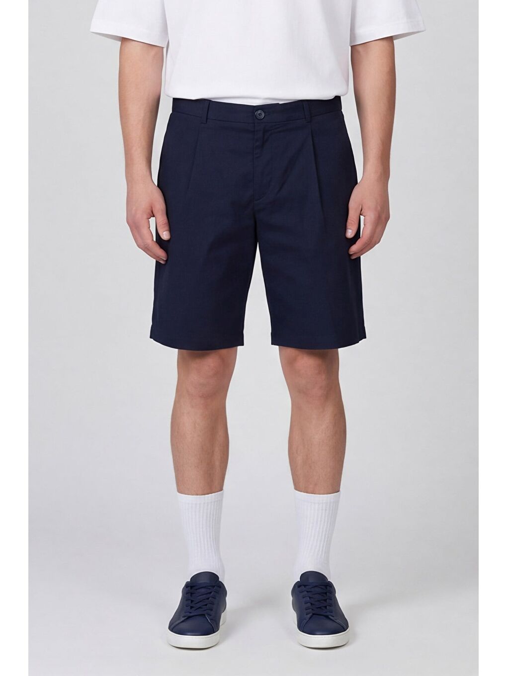 Koyu Lacivert Alonzo Erkek Şort-1