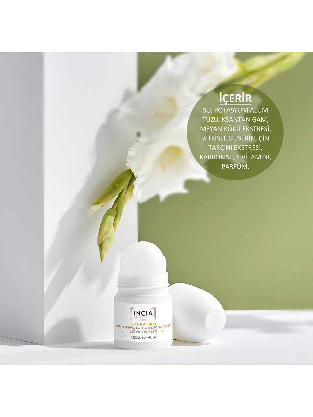 %100 Doğal Roll On Deodorant Beyazlatıcı Ter Kokusu Önleyici Lekesiz 50 ml-2
