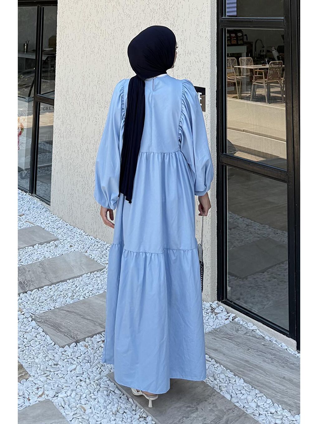 Yazlık Elica Elbise Bebe Mavisi-3