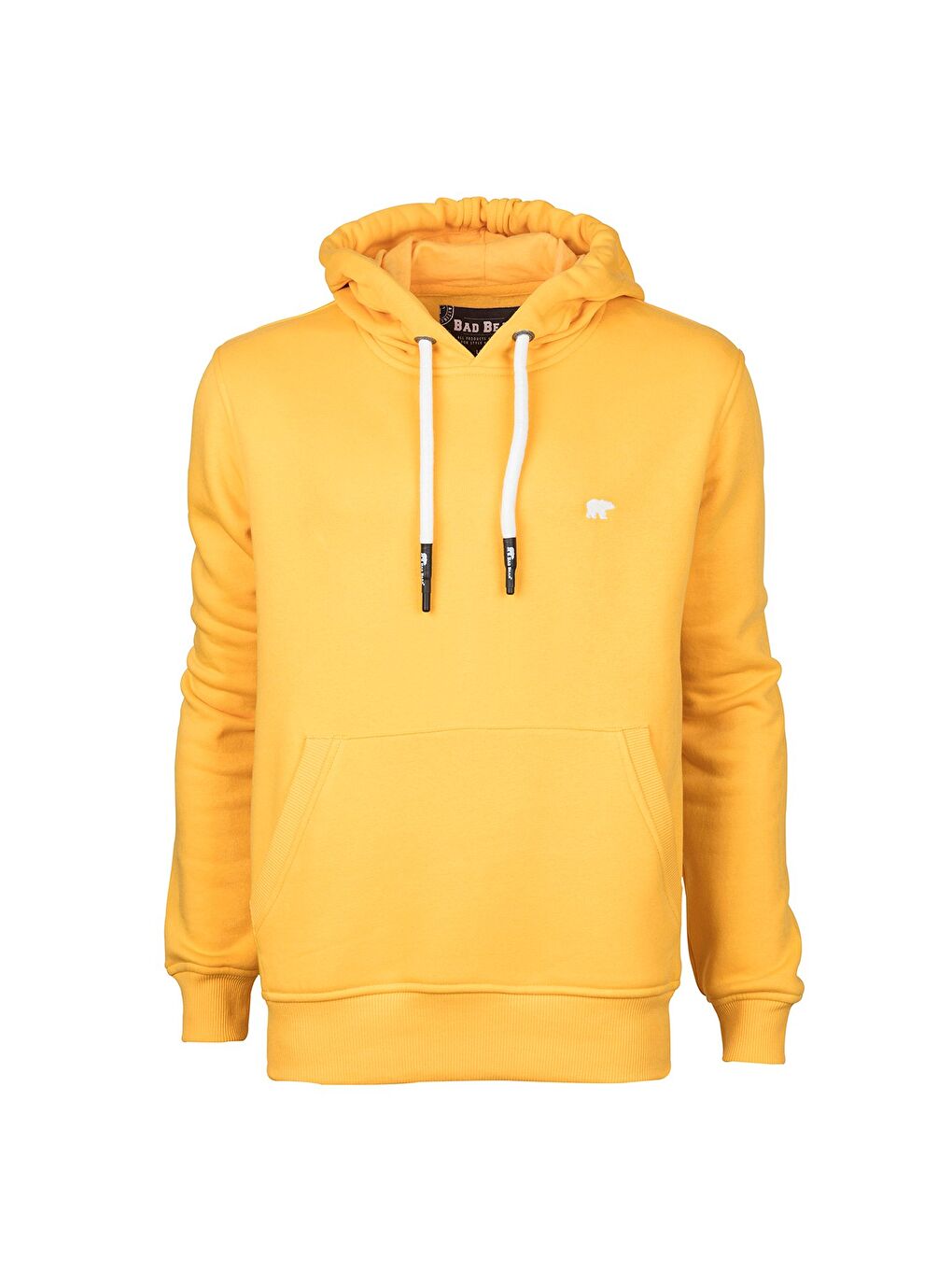 Bad Bear Sarı Simple Hoodie Hardal Erkek Kapüşonlu Sweatshirt - 2