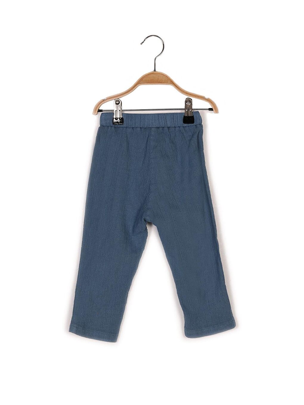 Mavi Erkek Bebek Çapa Nakış Detaylı Şile Bezi Pantolon-1