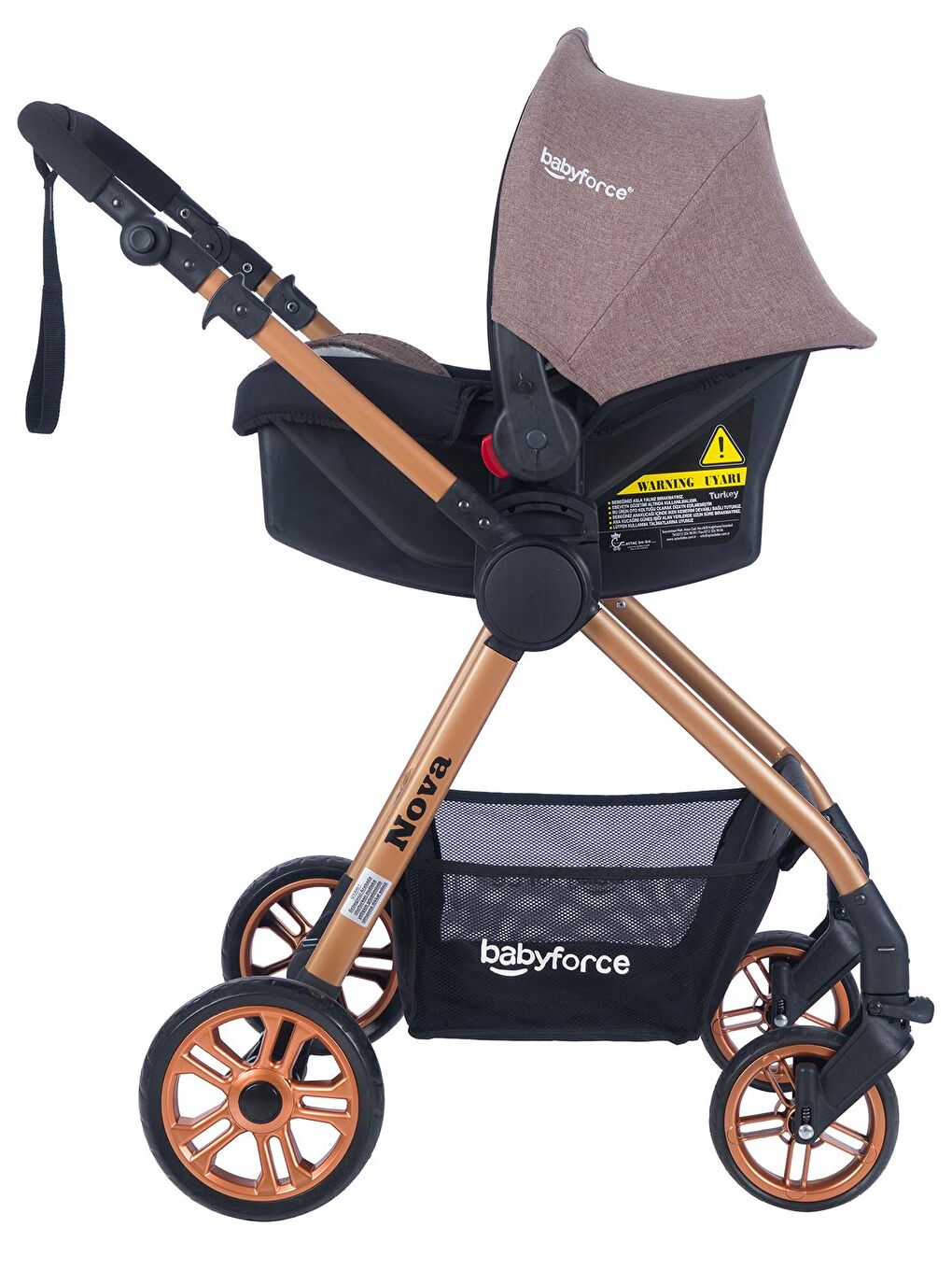 Baby Force Kahverengi Nova Travel Sistem Bebek Arabası Kahverengi - 8