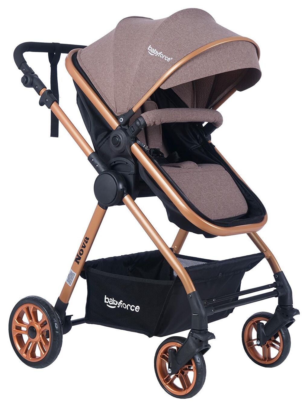 Baby Force Kahverengi Nova Travel Sistem Bebek Arabası Kahverengi - 4