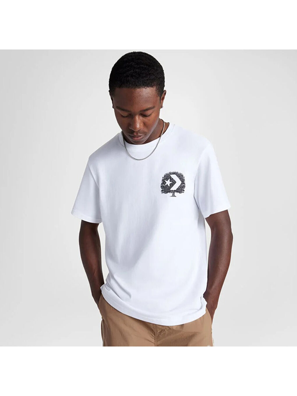 Tree Erkek Beyaz Yuvarlak Yaka Tişört