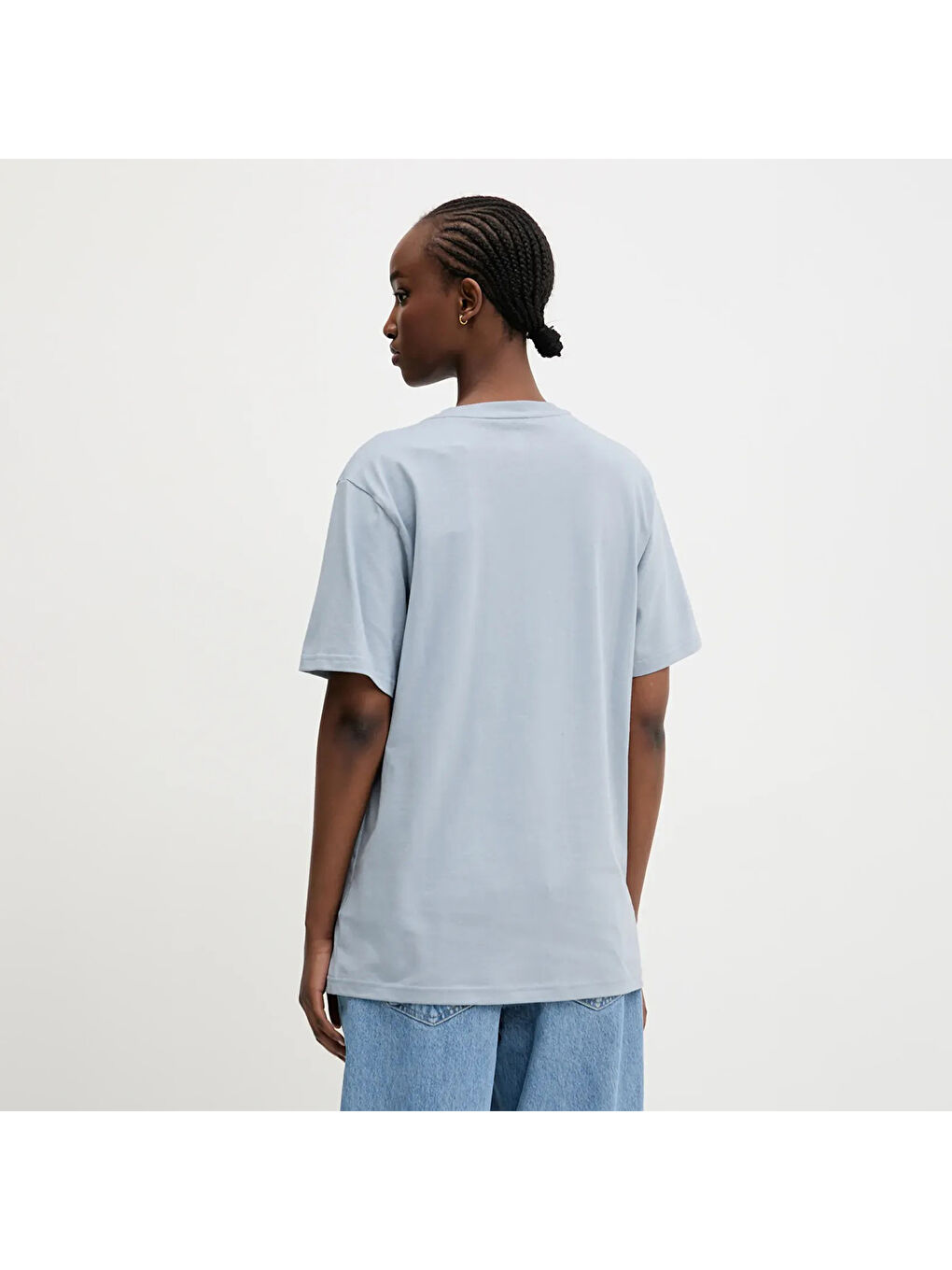 Go To Mini Patch Mavi Yuvarlak Yaka Tişört-4